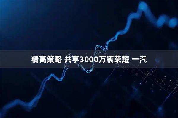精高策略 共享3000万辆荣耀 一汽