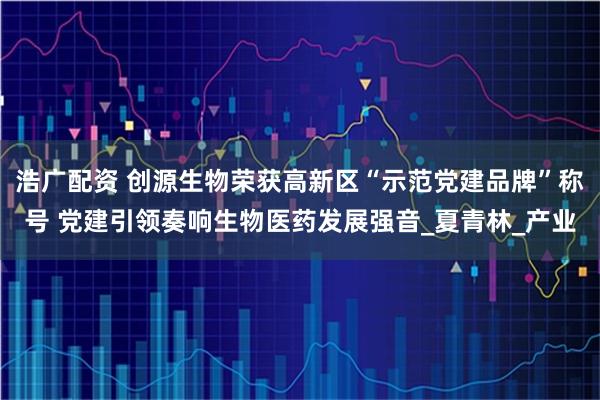 浩广配资 创源生物荣获高新区“示范党建品牌”称号 党建引领奏响生物医药发展强音_夏青林_产业